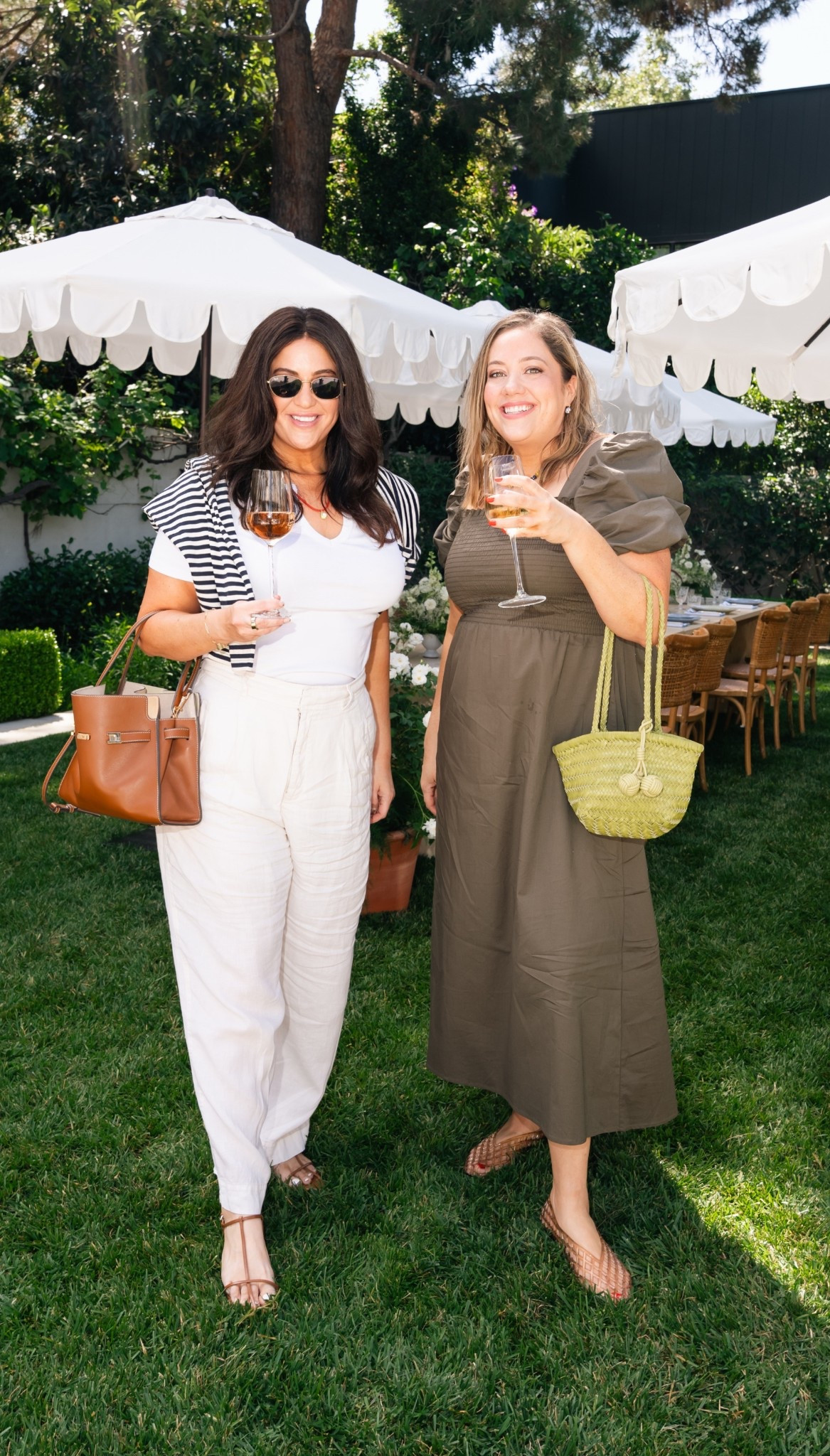 @mallykgoldman launch day with @Shopbop so much has sold out because IT IS GOOD. Linking my tee and pants in case they come back. 

Sarah’s dress is still in stock and looks so pretty, it is the perfect olive green shade and a great breathable poplin. She’s in XXL! 