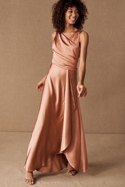 copper orange bridesmaid dresses