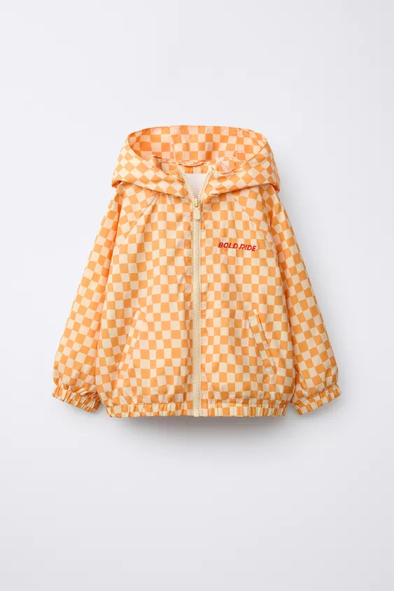 LIGHTWEIGHT CHECKERBOARD RAINCOAT | Zara US