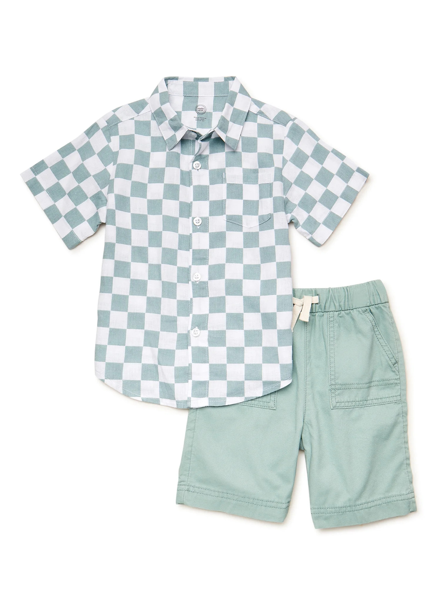Wonder Nation Toddler Boy's Short Sleeve Set, 2 Piece, Sizes 12 Months - 5T | Walmart (US)