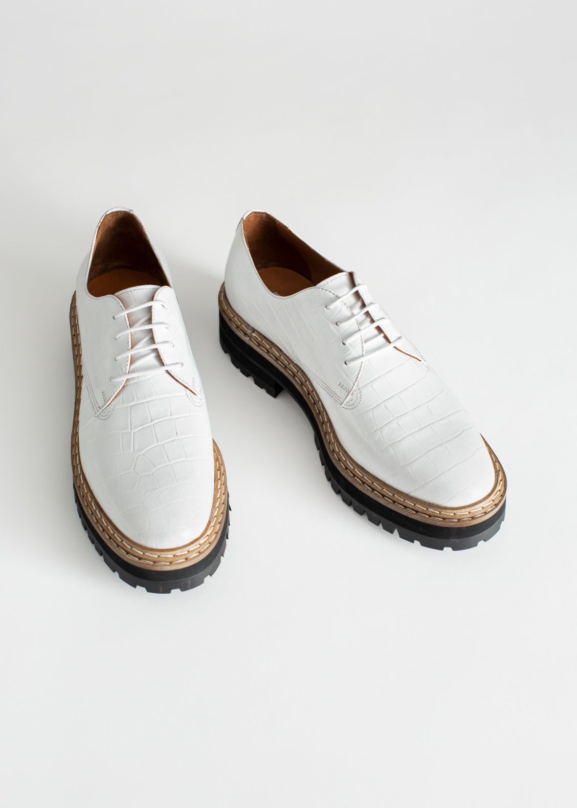 Platform Leather Croc Oxfords | & Other Stories (EU + UK)