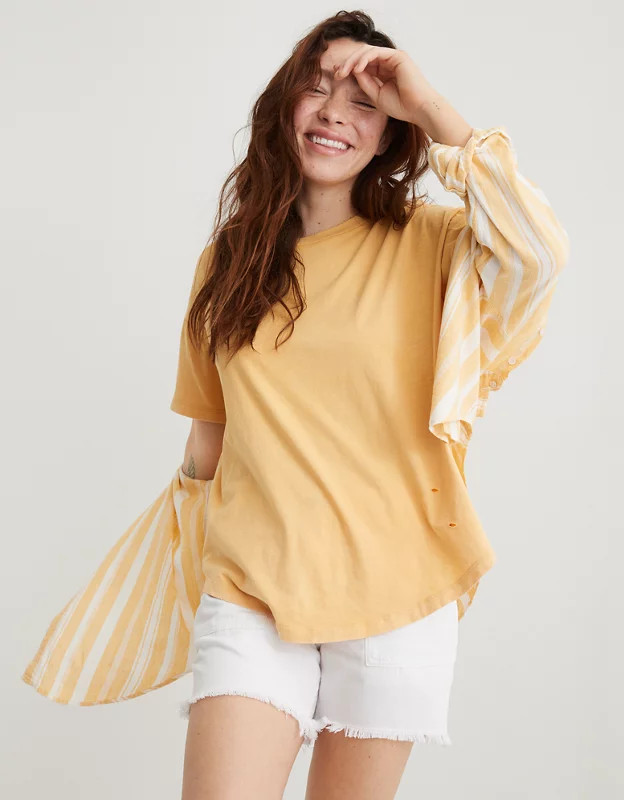 Aerie Destroyed Boyfriend T-Shirt | American Eagle Outfitters (US & CA)
