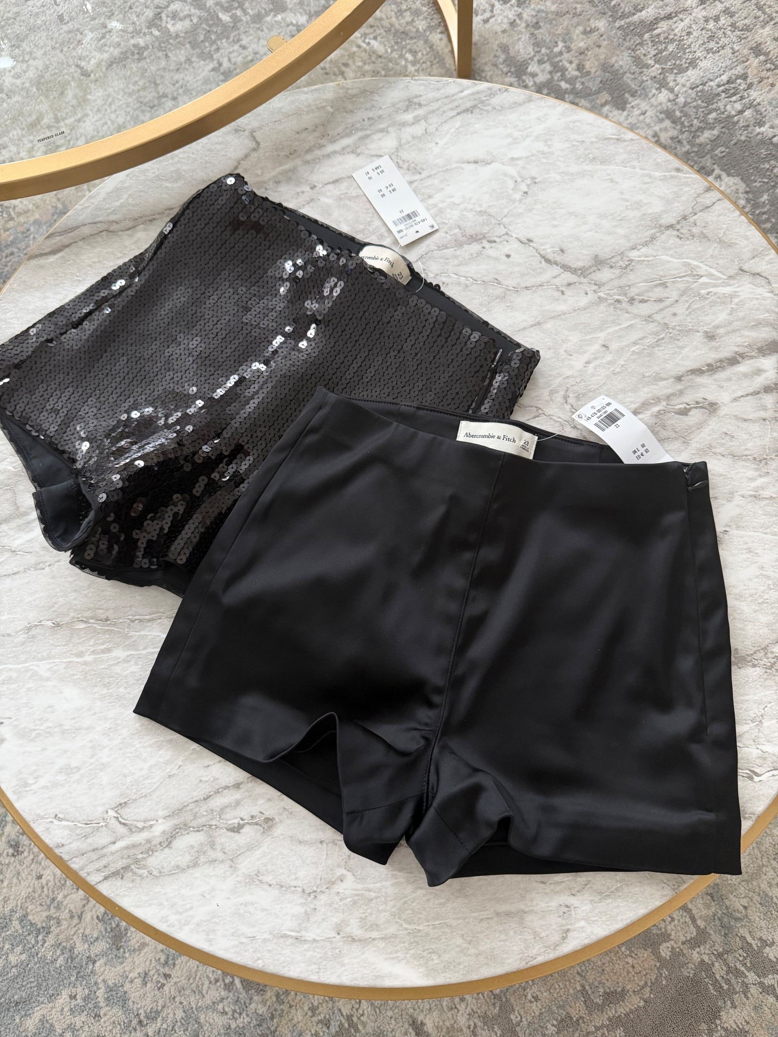 Best full coverage mini satin and sequin shorts! Can’t wait to style these for the holiday season✨🖤 on sale for under $50 right now! #abercrombie #fashion #style #holidaylooks

#LTKFindsUnder100 #LTKFindsUnder50 #LTKHoliday