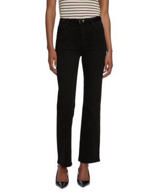 Frame Le Sleek High Rise Straight Jeans in Black | Bloomingdale's (US)