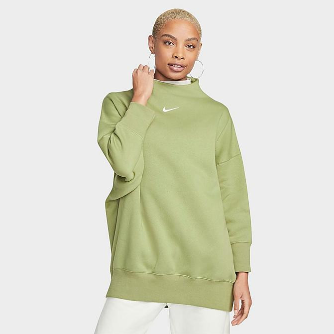 Women's Nike Sportswear Phoenix Fleece Over-Oversized Mock Neck Cropped Sleeve Sweatshirt | Finish Line (US)