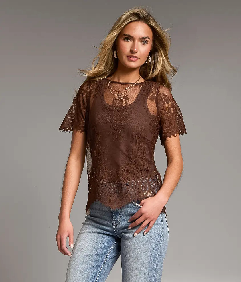 Eyelash Lace Top | Buckle