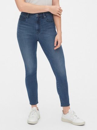 Soft Wear High Rise True Skinny Ankle Jeans with Secret Smoothing Pockets | Gap (US)