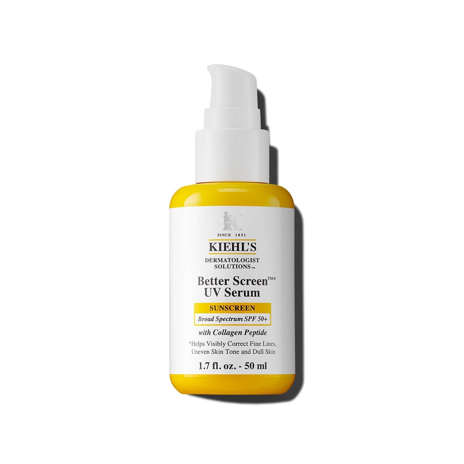 Kiehl's Better Screen UV Serum SPF 50+, Invisible Facial Sunscreen with Collagen Peptide, UV Filt... | Amazon (US)