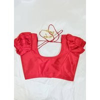 Designer Sari Blouse, Bollywood Red Saree Crop Top For Women, Ruffle Sleeves Fancy Blouse | Etsy (US)