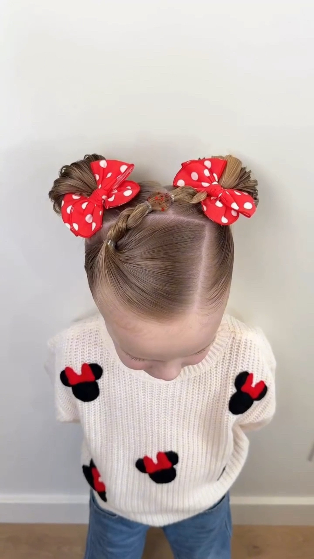 Sickness is still lingering in our household but getting ready sure makes us feel better! 😊❤️

#toddlerhairstyles #girlshairstyles #kidhairstyles #disneylandhairstyle #minniemousehair
How to do toddler girl hair
Easy hairstyles for girls
Disneyland hairstyle ideas

Minnie Mouse sweater, toddler Minnie Mouse, target Disney clothes, Disney clothes, toddler girl Disney ootd