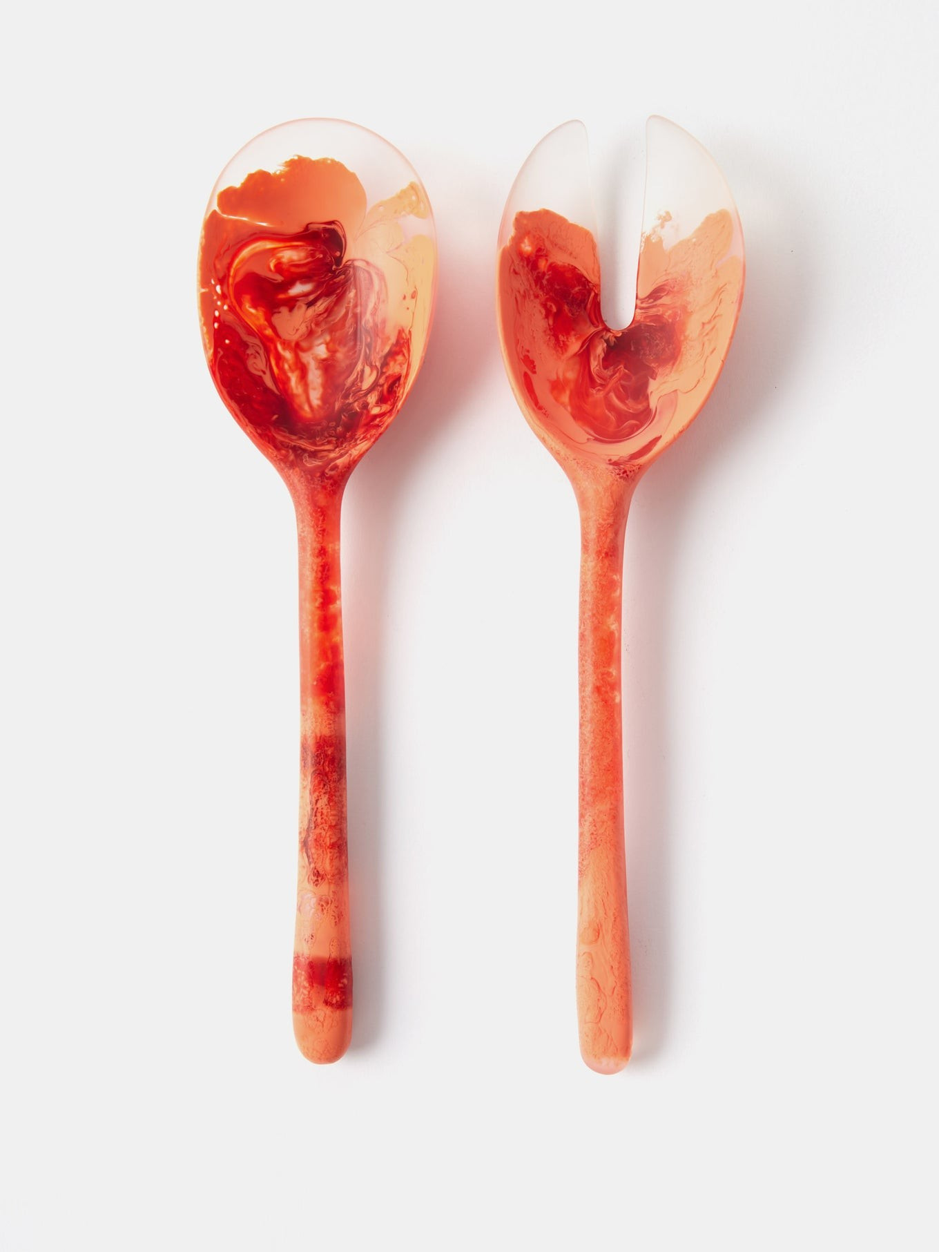 Two-piece Stone marbled-resin server set | Dinosaur Designs | Matches (US)