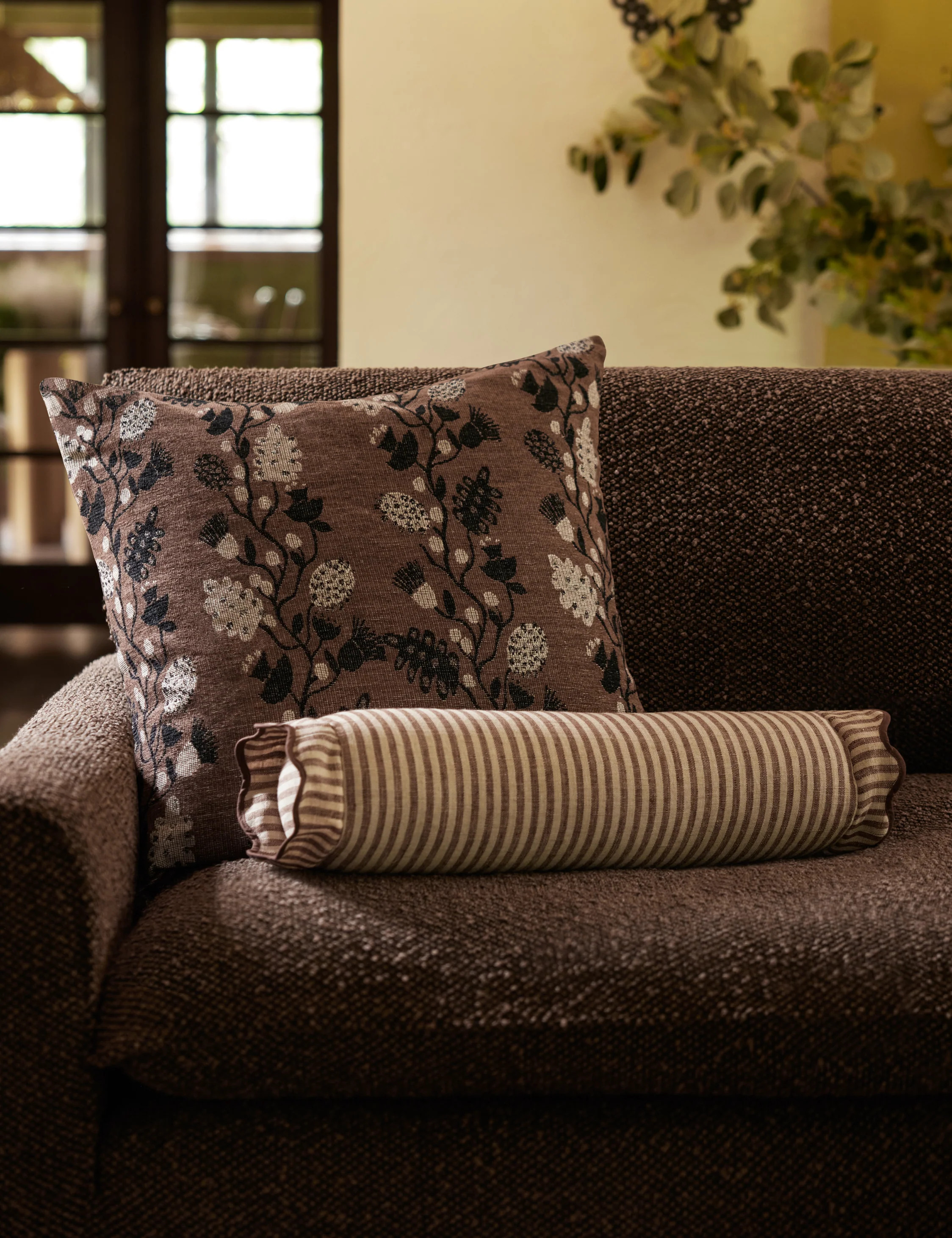 Lanie Linen Bolster Pillow | Lulu and Georgia 