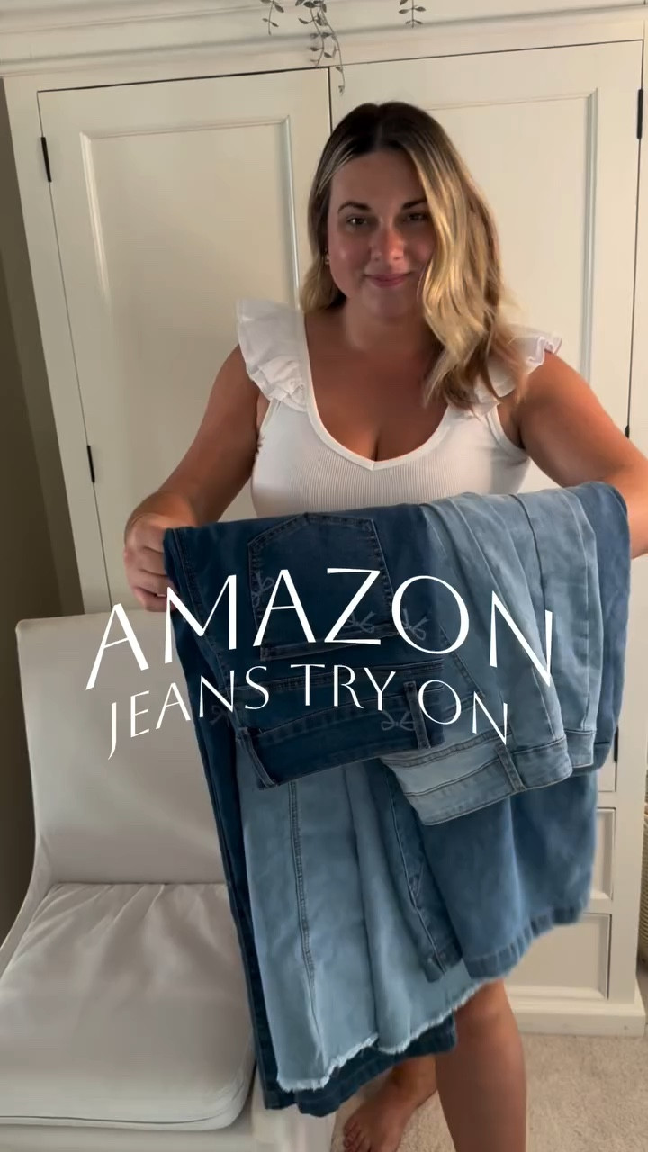 Amazon jeans try on! All super SOFT & Stretchy! Perfect for postpartum and mom life. 

Comment JEANS and I’ll send you the links right away 💌

#momstyle #momootd #amazonfinds #sidefeel #sidefeelofficial