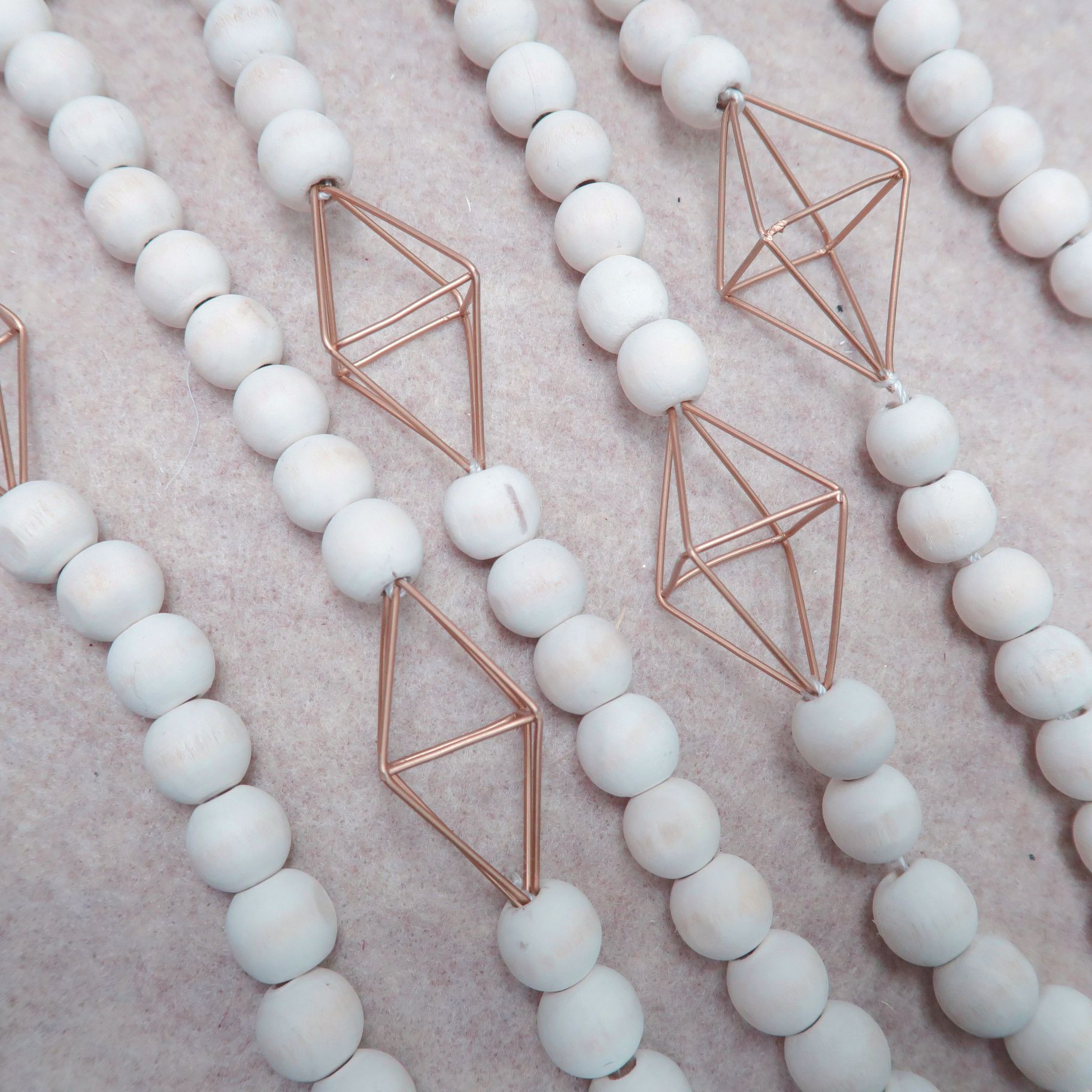 Holiday Time Geometric Wood Bead Garland, 6' | Walmart (US)