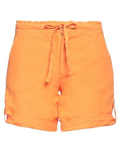 120% Lino Woman Shorts & Bermuda Shorts Orange Size 10 Linen | YOOX (US)