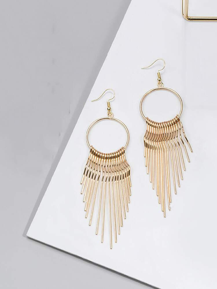 Metal Tassel Drop Earrings | SHEIN