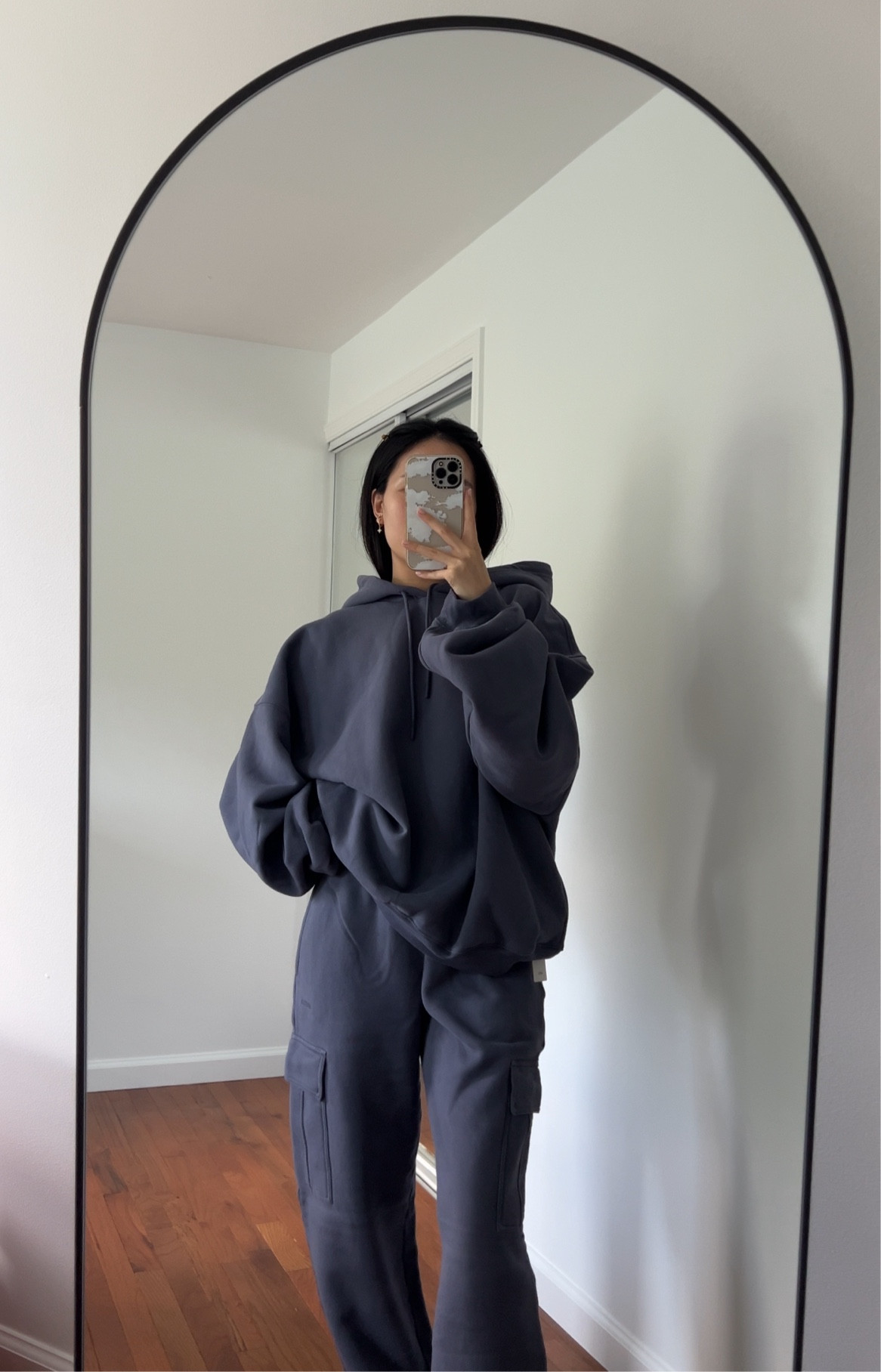 aritzia sweat fleece matching set 
Mega hoodie drop shoulder + mega cargo sweat pants in vintage navyy

#LTKTravel #LTKSummerSales #LTKFindsUnder100