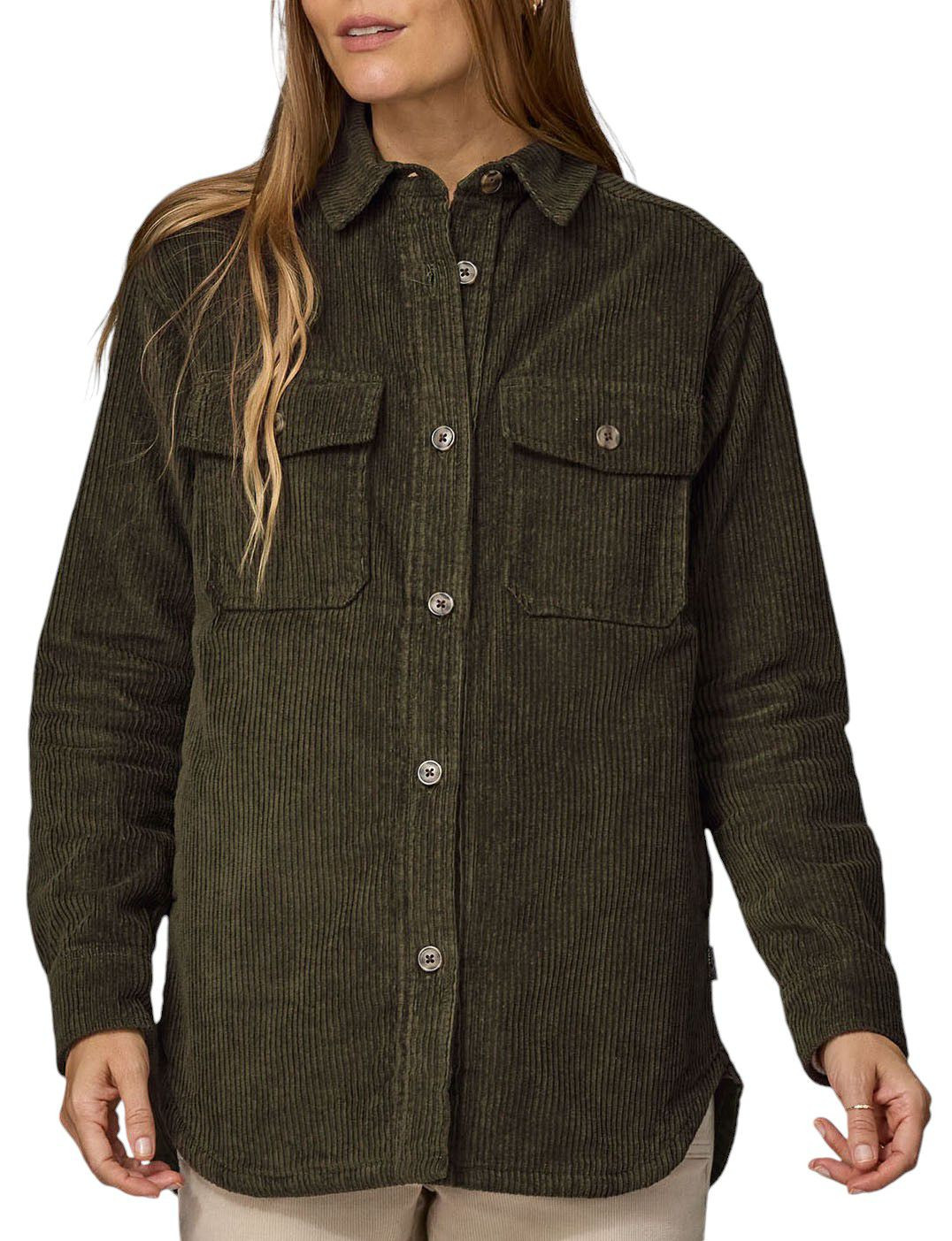 Patagonia Women's Corduroy Overshirt Jacket, Small, Pine Needle Green | Dick's Sporting Goods