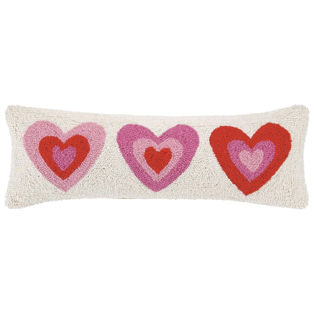 Pink Hearts Valentines Day Hook Pillow | Emerson and Friends