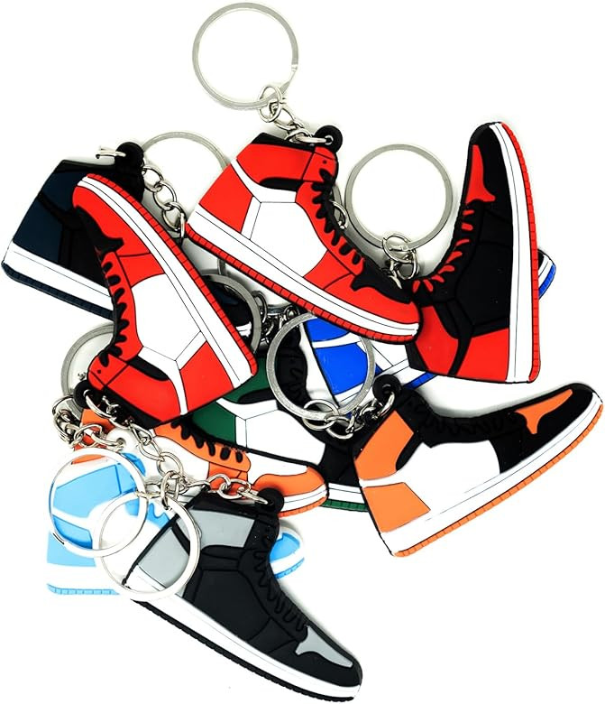 Retro Shoe Rubber Sneaker Key chains Birthday Party Mystery Goodie Bag Prizes (Random Pack of 10) | Amazon (US)