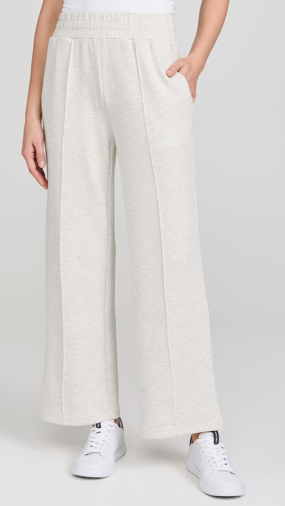 Varley The Wide Leg Pants 28 Ivory Marl L | Shopbop