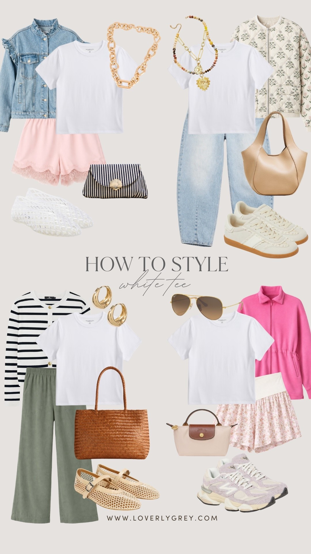 A white tee is the ultimate closet staple! So many ways to style for every season! Here are some ways I would style mine for spring!

Loverly Grey, how to style a white tee, white tee outfit ideas, spring fashion, spring outfit ideas 

#LTKSeasonal #LTKootd