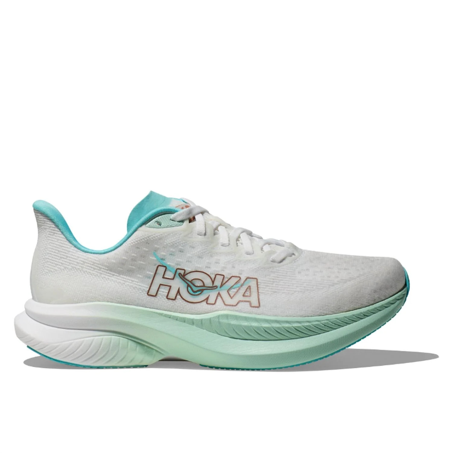 Women's Mach 6 Running Shoes In White/green/blue | Shop Simon