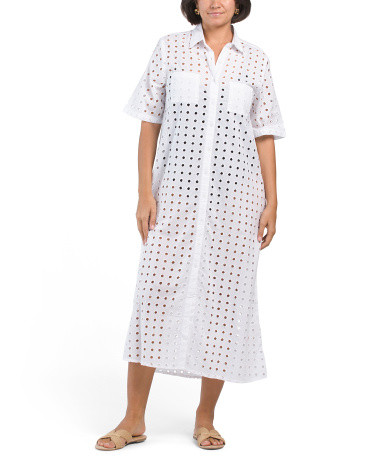 Cotton Eyelet Cover-up Dress | TJ Maxx