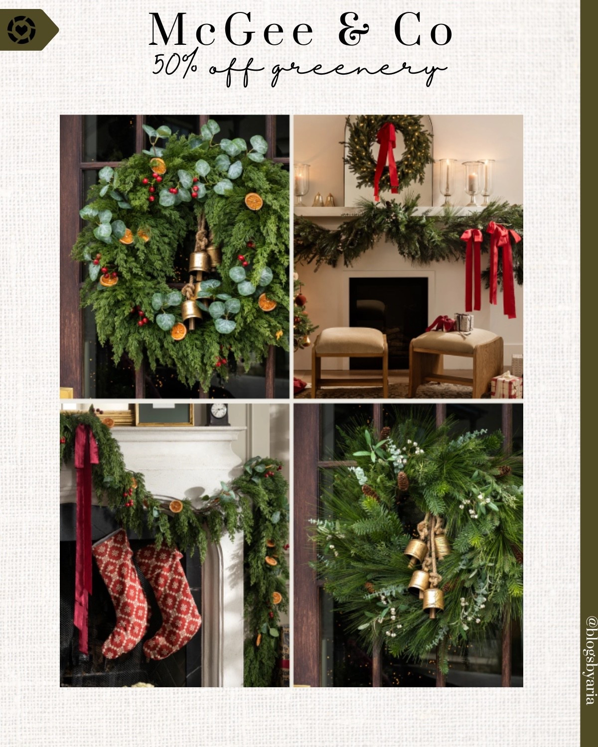 Christmas came early!! Snag faux greenery from McGee and co for 50% off!! Beautiful garland and wreaths that last season after season ✨

#LTKCyberWeek #LTKHoliday #LTKHome