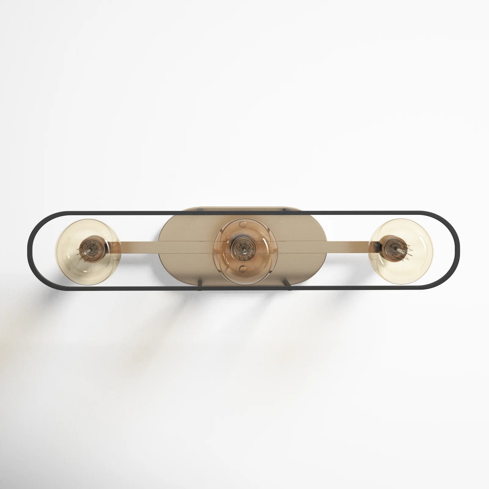 Joss & Main Brielle 3 -Light Dimmable Copper Brushed Brass/Matte Black Bath Bar & Reviews | Wayfa... | Wayfair North America