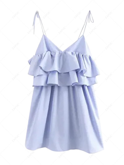 Layered Flounced Cami Casual Dress | ZAFUL (Global)