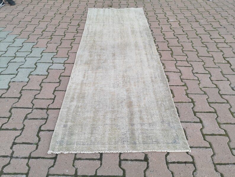 runner rug / vintage hallway rug / oushak runner rug / long size rug / turkey area rug / distress... | Etsy (US)
