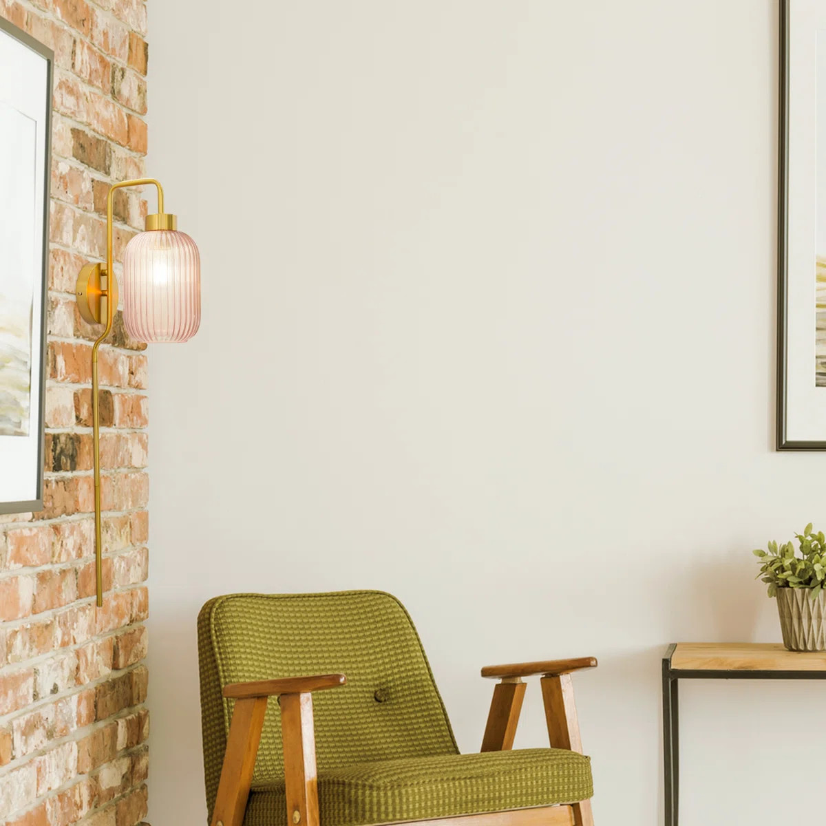 Gracieleigh Iron Plug-in Armed Sconce | Wayfair North America