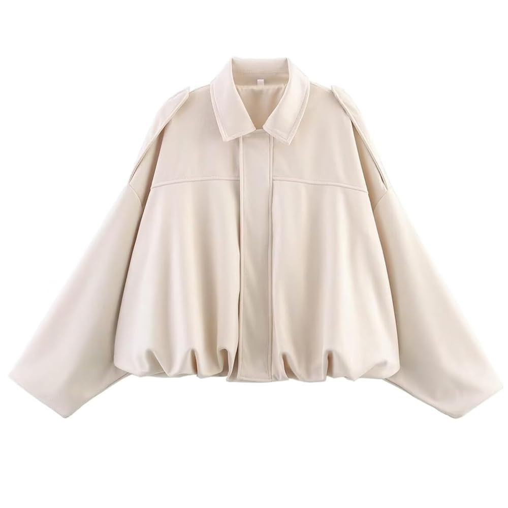 Women's Faux Suede Bomber Jacket Oversized Pilot Coats Fall Lapel Zip Up Motorcycle Streetwear Ou... | Amazon (US)