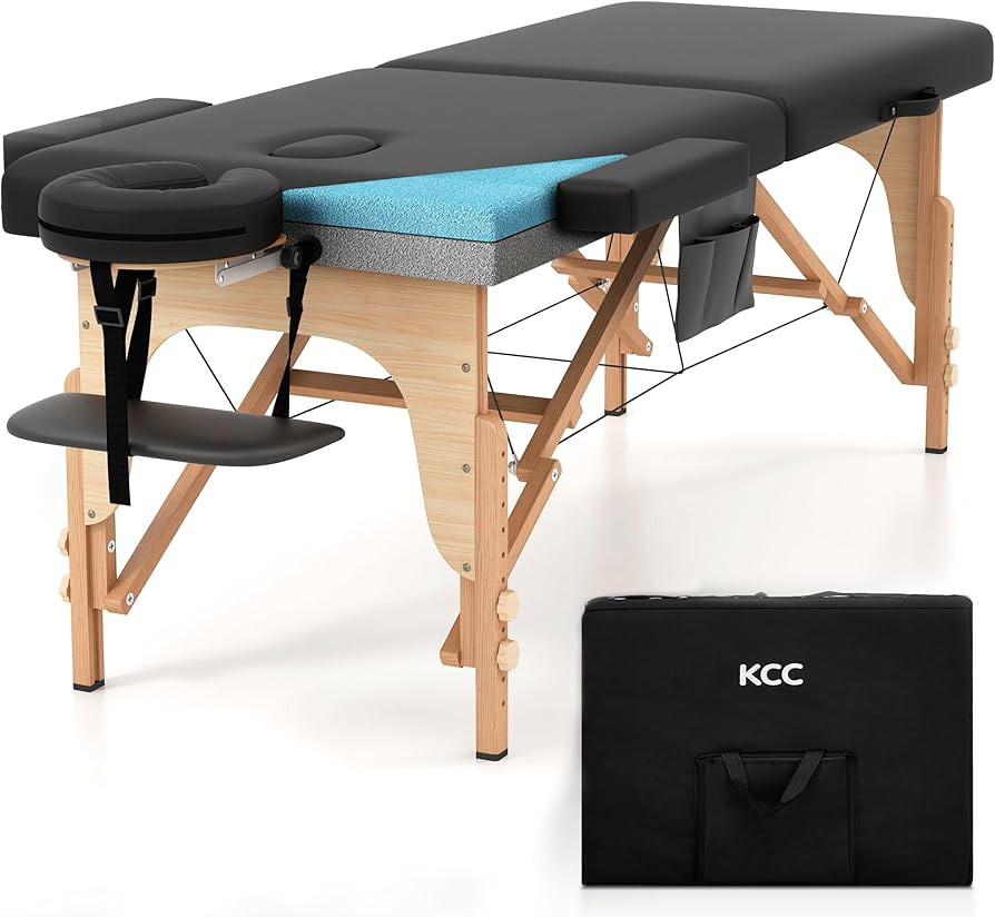 KCC Memory Foam Massage Table Premium Portable Foldable Massage Bed Height Adjustable, 84 Inches ... | Amazon (US)