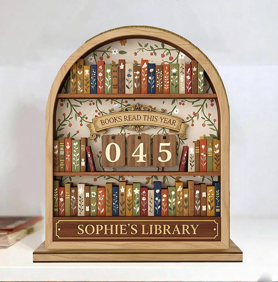 Personalized Books Read Tracker, Books Read This Year Counter, Book Tracker for Bookshelf Decor, ... | Amazon (US)