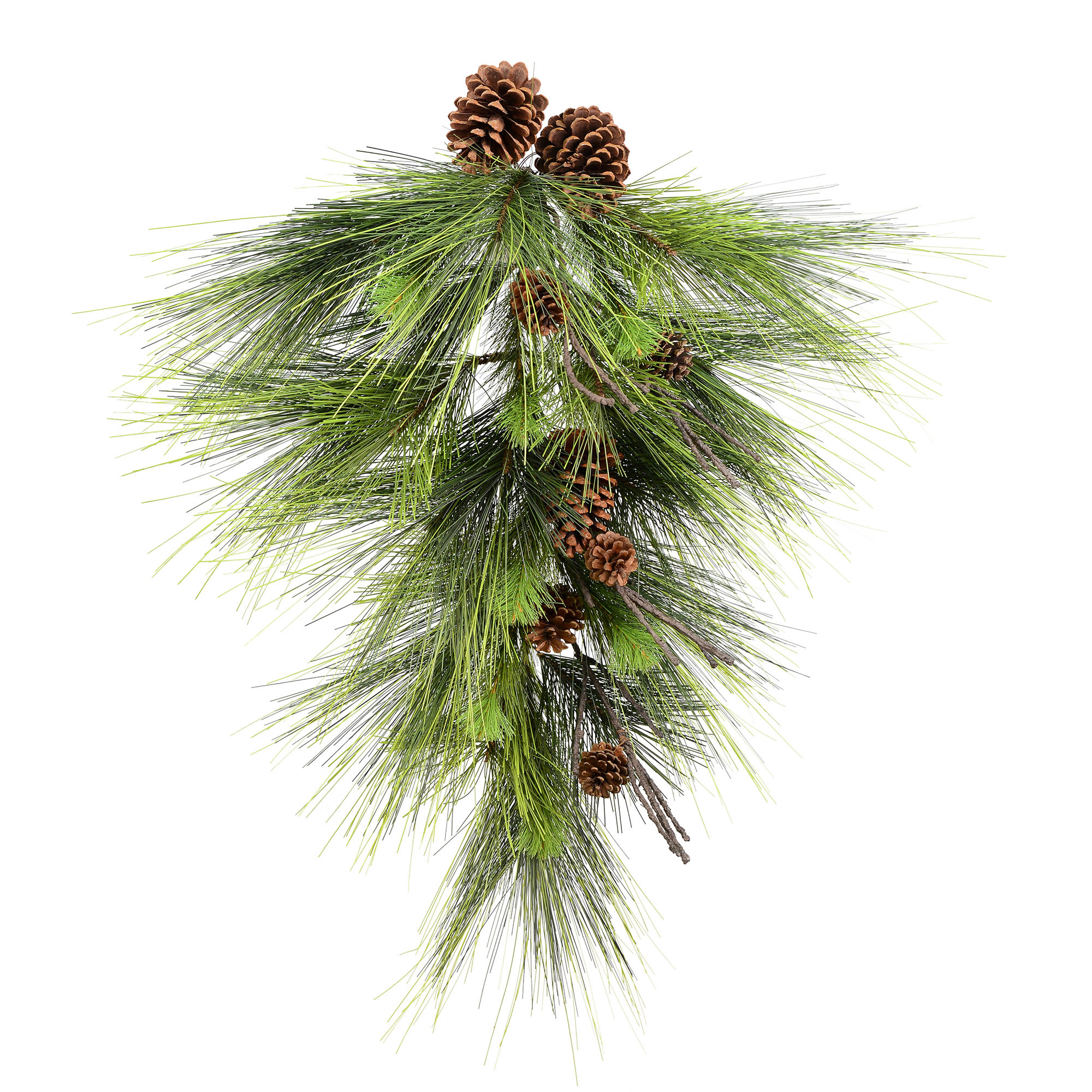 Vickerman 30" Boulder Pine Artificial Christmas Teardrop, Unlit | Walmart (US)