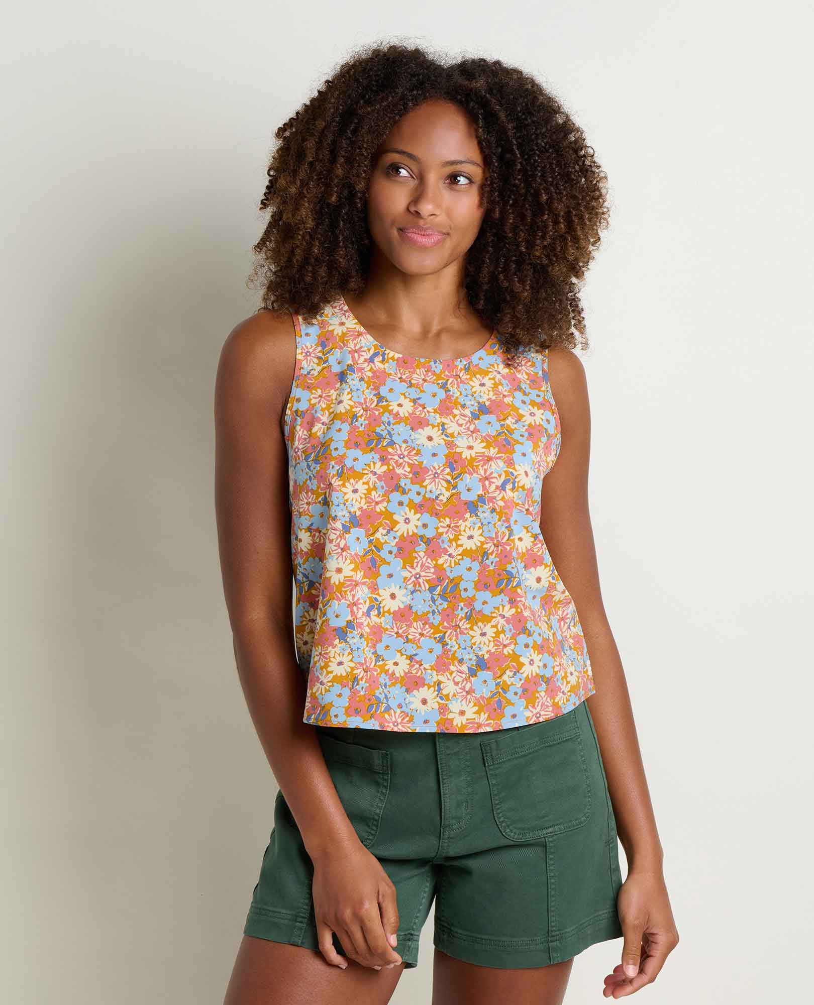 Sunkissed Button Back Tank | Lightweight Quick-Dry Travel Tank | Toad&Co