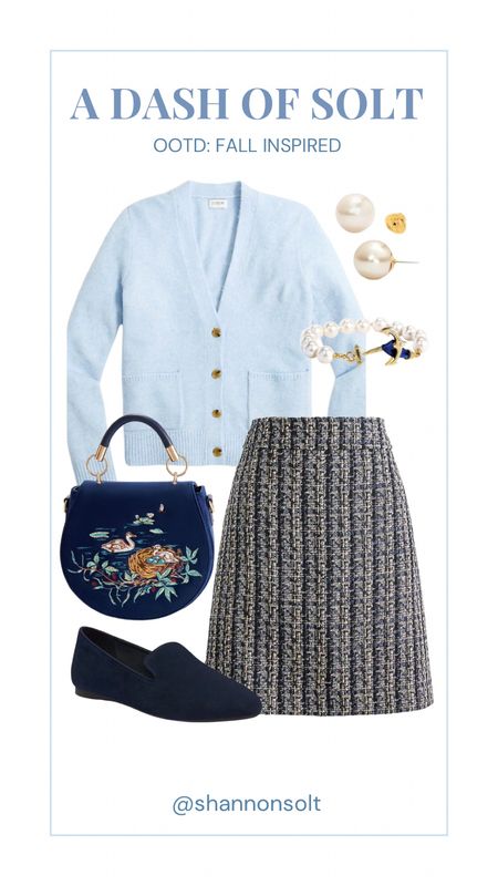 Navy, black and blue fall inspired outfit with the cutest bird handbag!

Fall outfit, fall style, fall work outfit, preppy, preppy outfit, navy and black, loafers, fall shoes, flats, pearls, mini skirt, tweed, sweaters, j.crew, j.crew factory 

#LTKfindsunder100 #LTKSeasonal #LTKworkwear