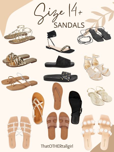 Size 14+ flat sandals

Casual, spring, slide, ankle tie 

#LTKsalealert #LTKshoecrush