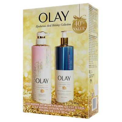 Olay Gift Set with Hyaluronic Acid Body Wash, Hyaluronic Acid Hand and Body Lotion - 34.9 fl oz/2... | Target