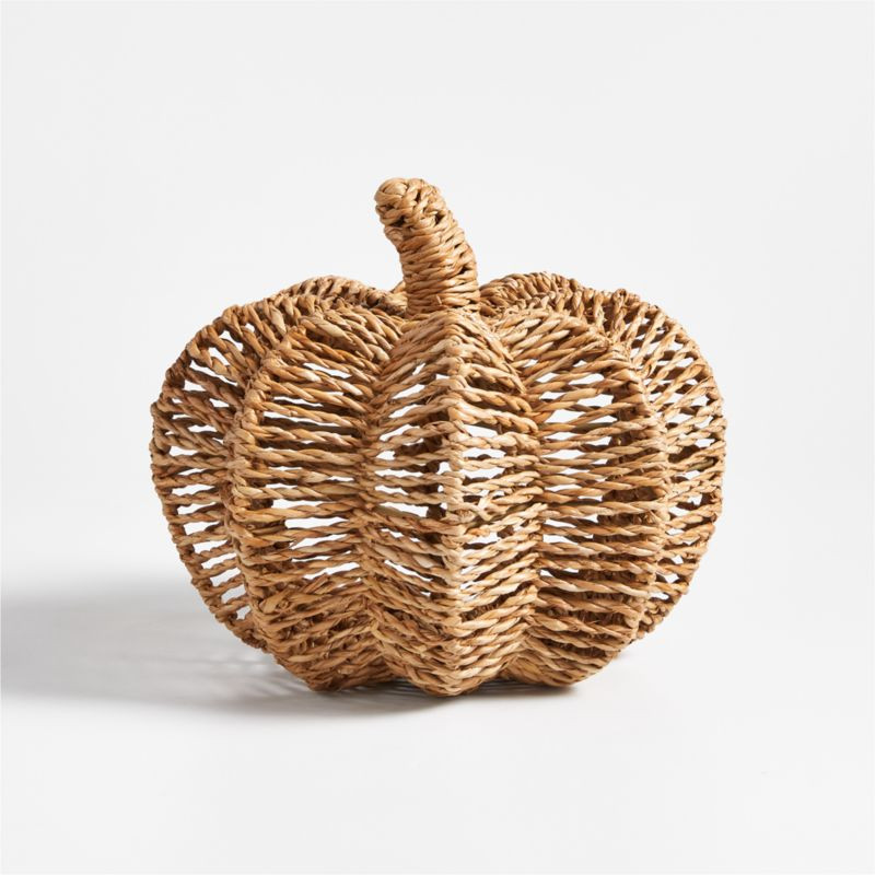 Woven Pumpkin 6" + Reviews | Crate & Barrel | Crate & Barrel