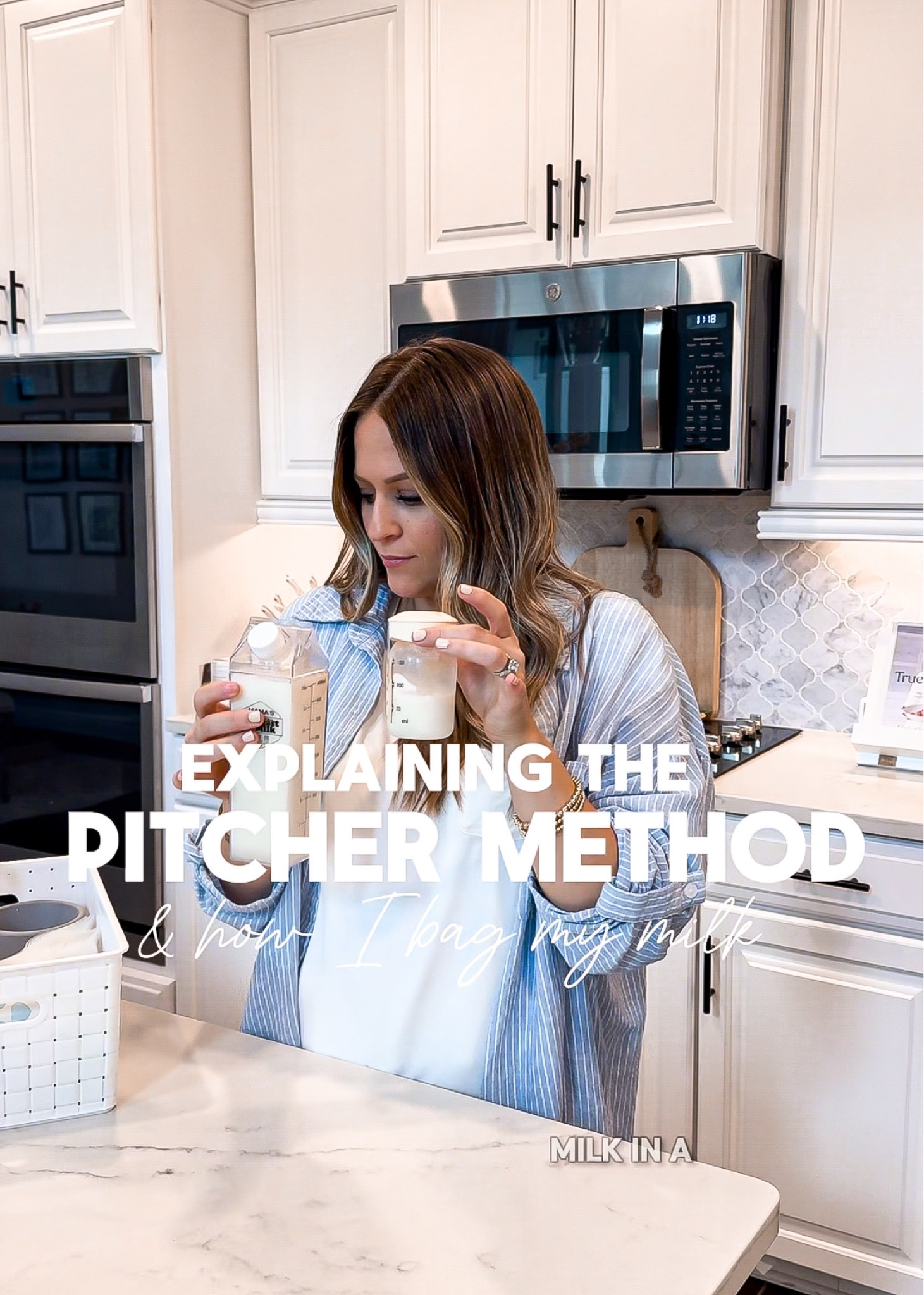 Items I use in my pumping basket to help make the pitcher/pooling milk collection that more easier! ** dry erase maker so you can write on your container the day you started to pool milk from! 