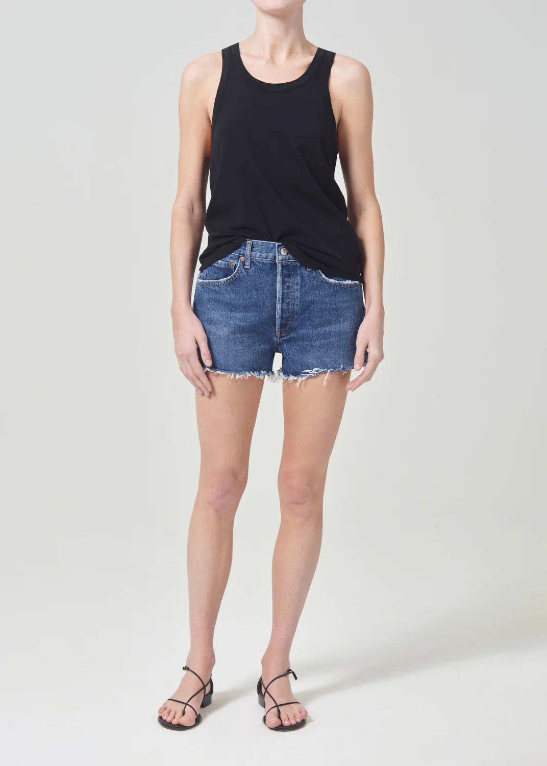 Parker Vintage Cut Off Short (with slit) in Caution | AGOLDE