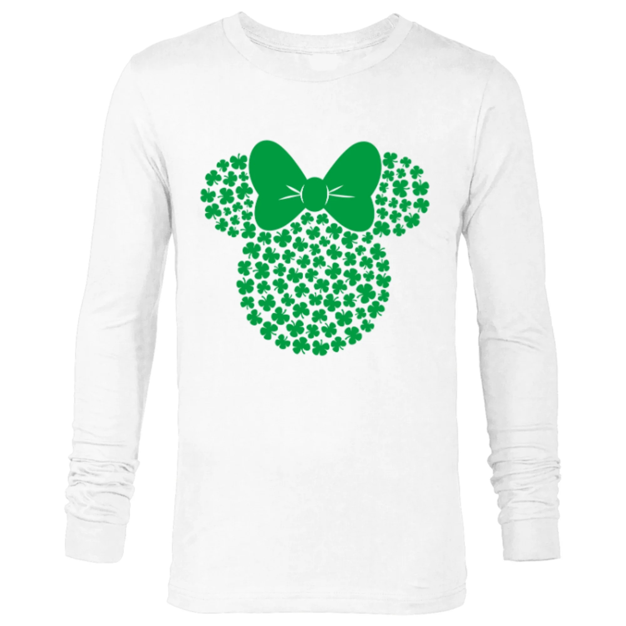 Disney Minnie Mouse Green 4-Leaf Clovers St. Patrick's Day - Long Sleeve T-Shirt for Men - Custom... | Walmart (US)