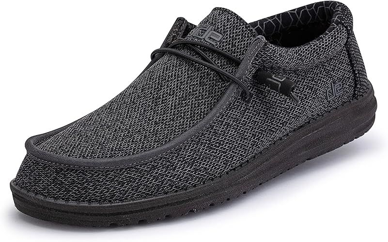Hey Dude Men's Wally Sox Onyx Multiple Colors | Men’s Shoes | Men's Lace Up Loafers | Comfortab... | Amazon (US)