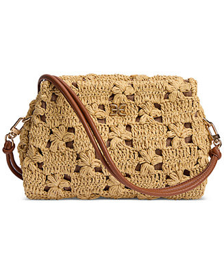 Sam Edelman Layla Floral Raffia Shoulder Bag - Macy's | Macy's