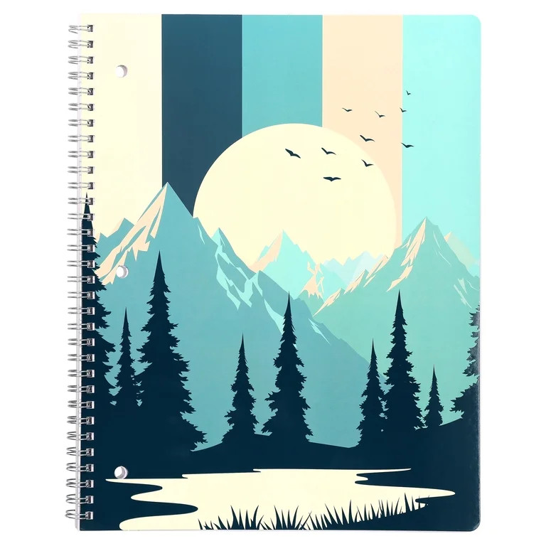 Pen+Gear College Ruled 1-Subject Notebook, 8.5" x 11", Multicolor Mountain Sun, 80 Sheets | Walmart (US)