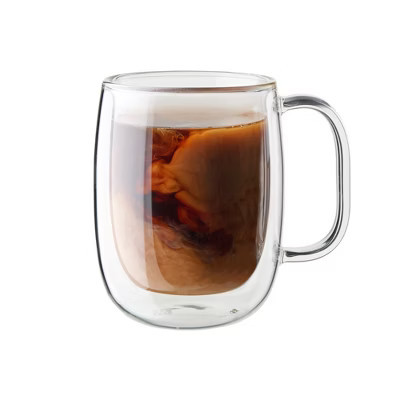 ZWILLING Sorrento Plus 2-pc Double-Wall Glass Coffee Mug Set, Clear | Target