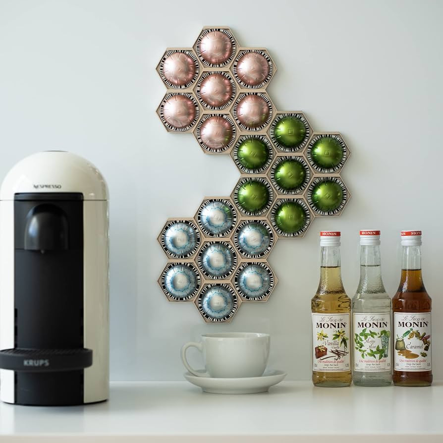 Hemiola Coffee Pod Holder, Honeycomb Capsule Organizer Intended for Nespresso Vertuo Pods, Fridge... | Amazon (US)